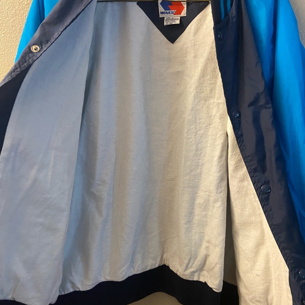 VTG 80s 90s Givenchy Great Moves Vintage Wind Breaker Jacket Mens L Blue - Picture 6 of 8